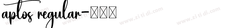 aptos regular字体转换 aptos regular字体转换